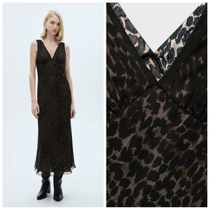 MANGO Leopard Dress